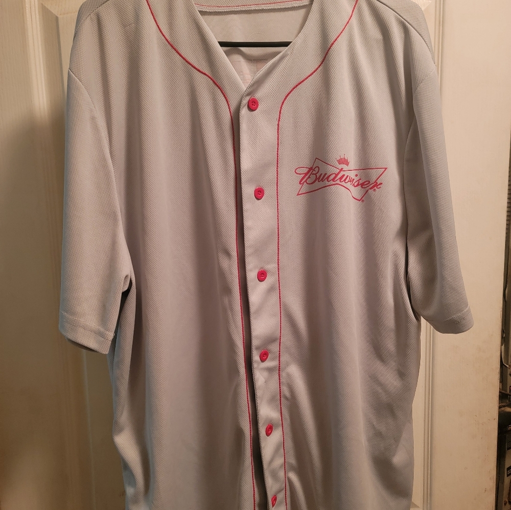 Budweiser Gray and red Men's Shirt